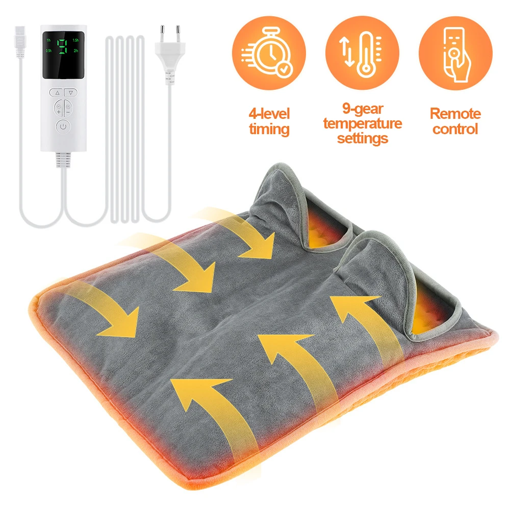 Electric Foot Heating Pad Washable Feet Warmer Heater Household Soft Plush Thermal Blanket Foot Warming Mat Home Office Bedroom