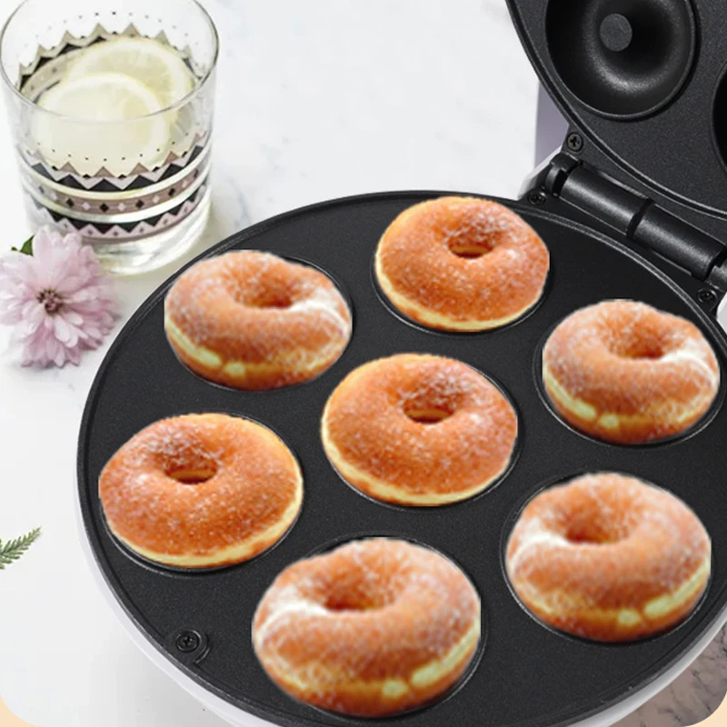 7 Holes Electric Donuts Maker Machine Mini 110V 220V Automatic 1200W Non-Stick DIY Doughnut Cake Baking Kitchen Appliance Home donut maker cake machine