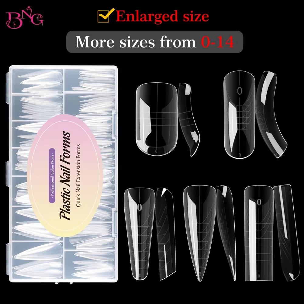 Close-up of nail extension mold
