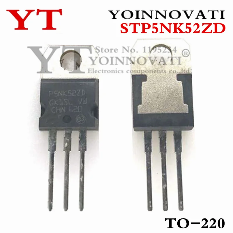 

10 шт. STP5NK52ZD P5NK52ZD P5NK52 TO-220 IC
