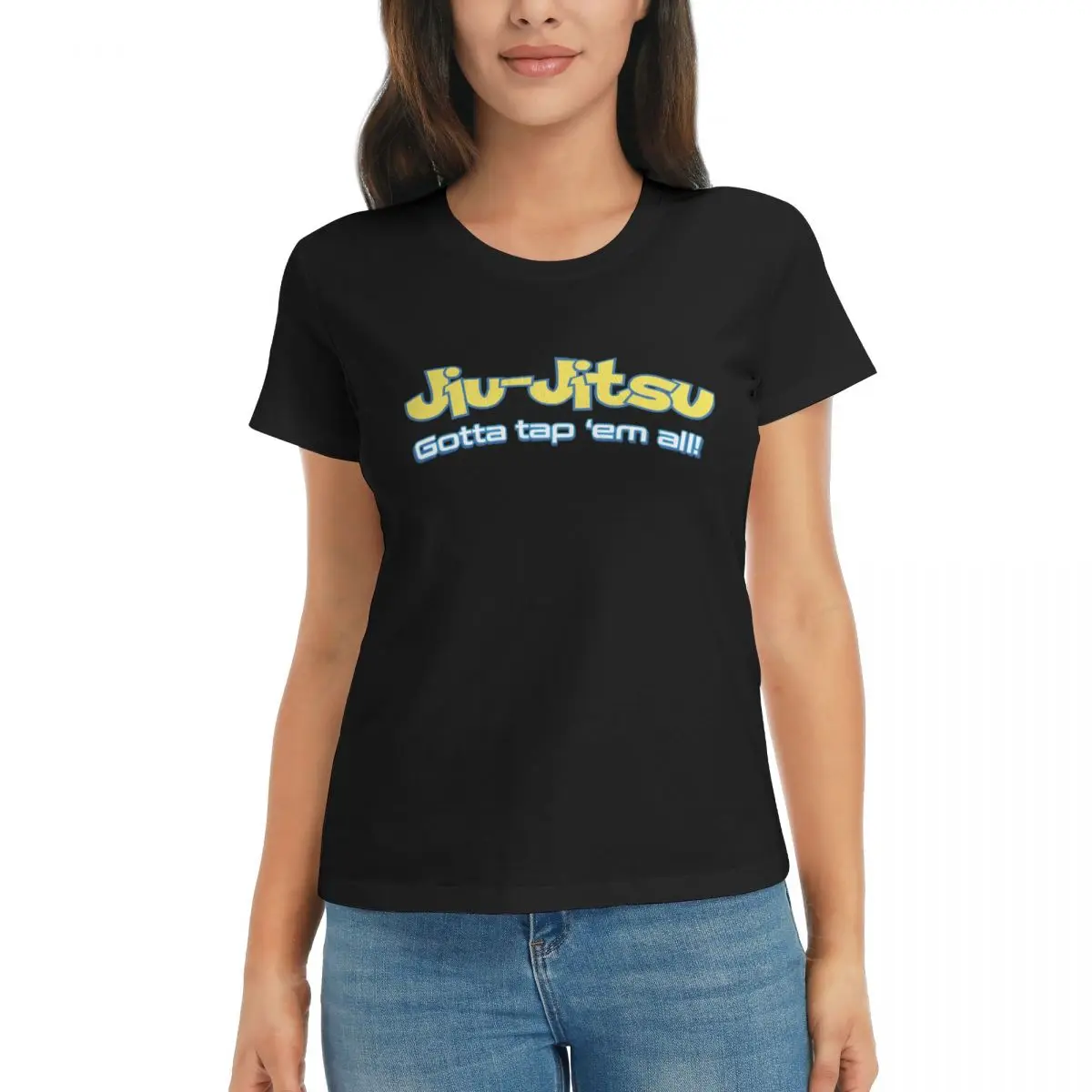 Fresh Brazilian Jiu Jitsu Must Tap Em All (Bjj) T-Shirt A Maniche Corte Basic Da Donna Di Essen Top Tee Funny Graphic Vintage