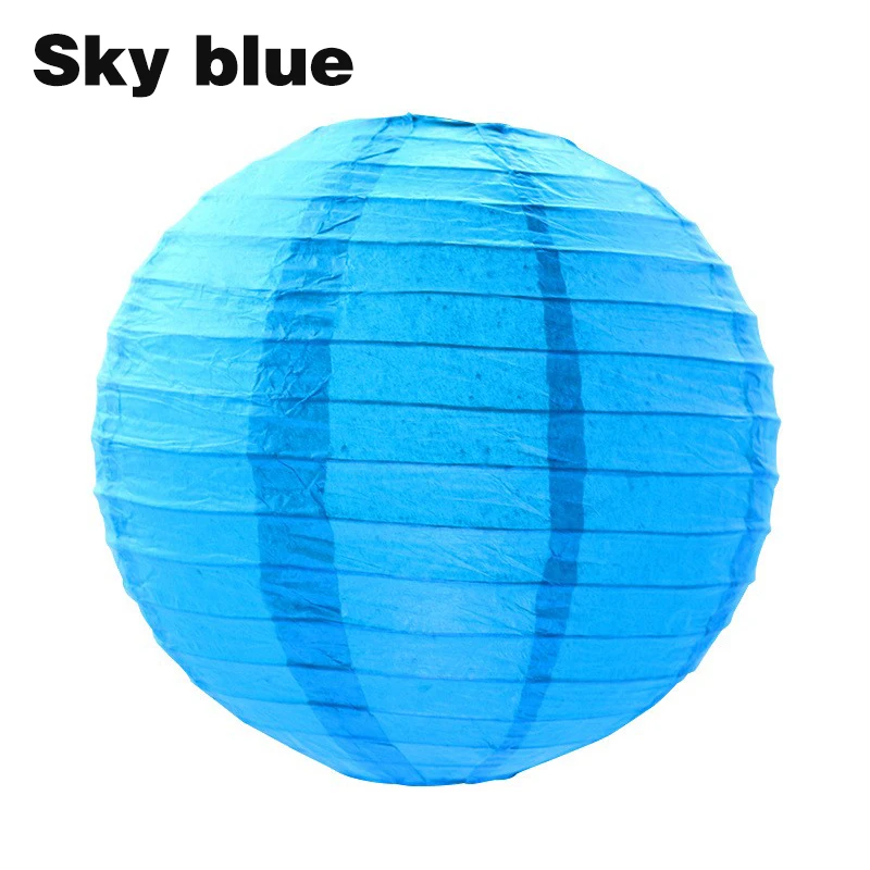 10pcs 6/8/10/12/14/16inch Multicolor Chinese Paper Lanterns Birthday Wedding Decoration Craft DIY Lampion White Hanging Lantern