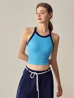 Women's Stylish Color-Block Sports Bra & One-Piece Yoga Tank Top - Shockproof for Running & Training, Outer-Wearable with Stylis - Image 6
