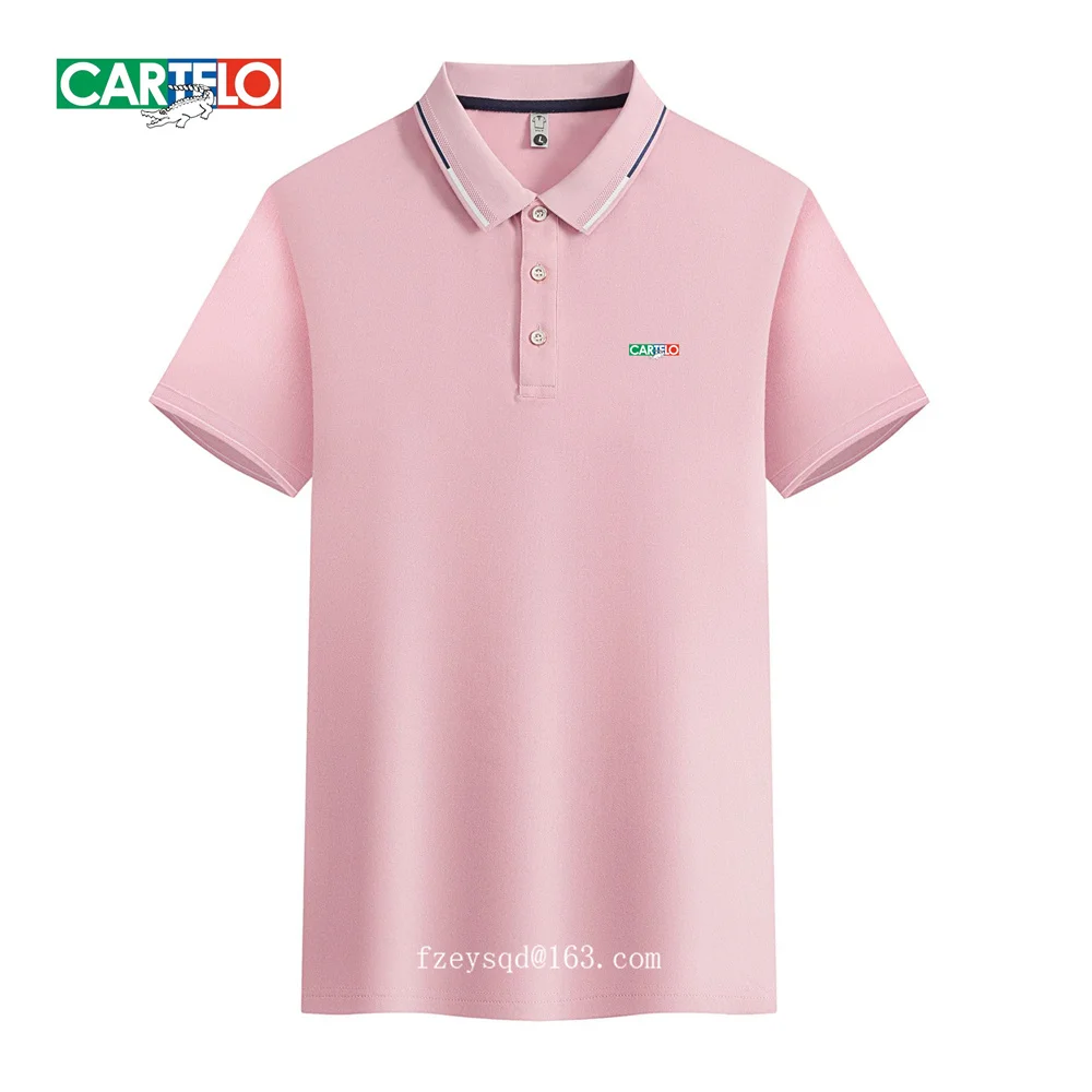 

CARTELO printed summer new high-end men's casual short sleeve POLO shirt high quality cool breathable T-shirt top S-4XL