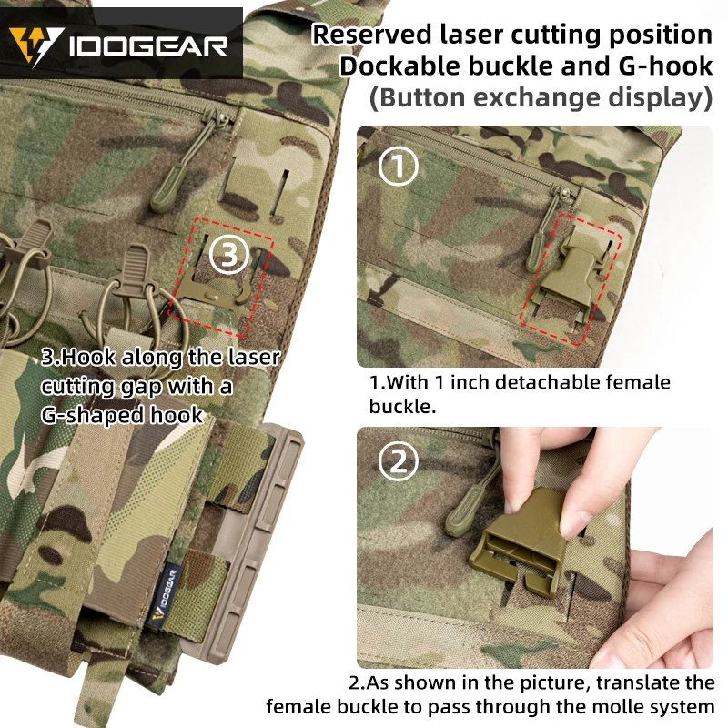 IDOGEAR tactique LSR 9mm 556 pochette magnétique Triple support magnétique pochette MOLLE découpée au Laser Sport 3570