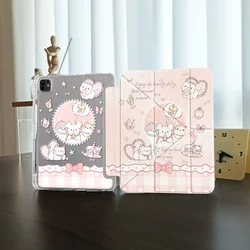 Chic Korean Pink Cat & Puppy Bow Tablet Case - IPadPro 18 - 22 11in (A)