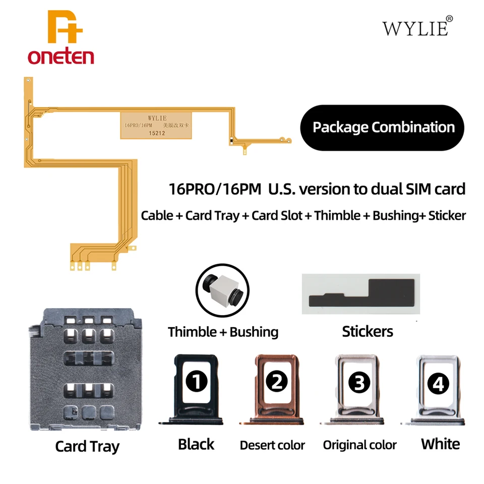 WYLIE dla iPhone 16 Pro MAX Esim zmodyfikowany do Sim bez