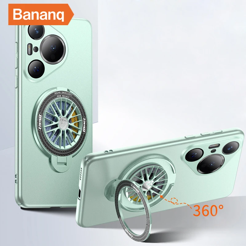 

Bananq 360°Rotation Gyroscope Stand Case For Huawei Pura 70 Mate 60 50 50E 40 Pro Plus Cover For Honor 100 90 Magic 6 5 4 Pro