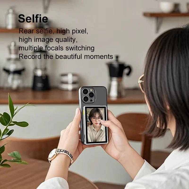 YELANGU TP01 Wireless Monitor Screen Using Phone Rear Camera For Selfie Vlog Live Stream Compatible with IOS Android