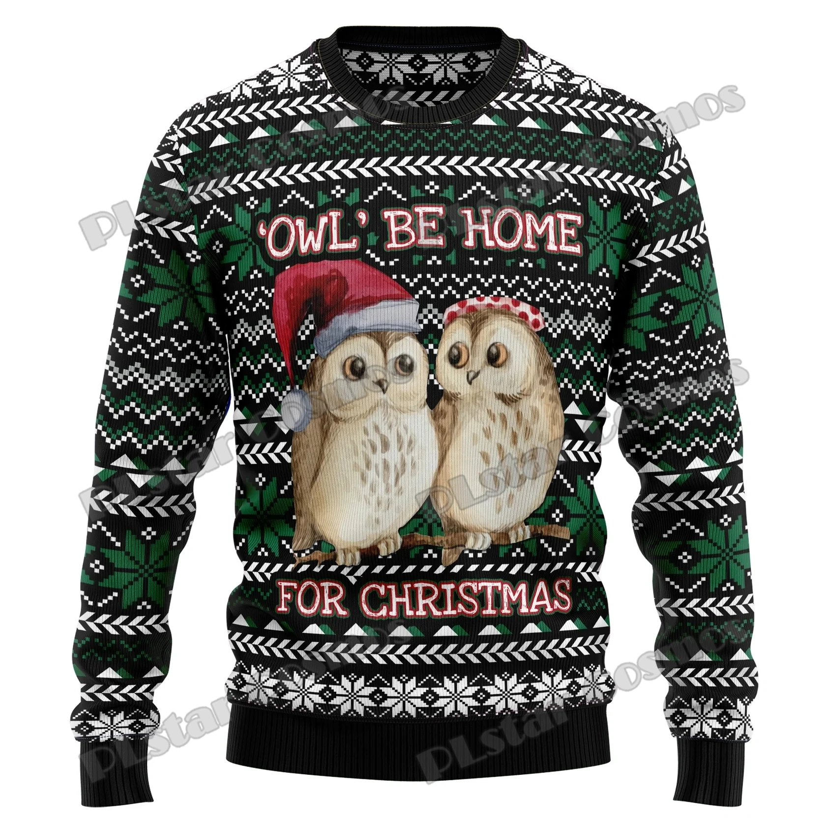 thumbnail image 1 of PLstar Cosmos Ninja Samurai Cat 3D Impreso Moda Feo Suéter Navideño para Hombre Invierno Unisex Casual Jersey de Punto MYY17, 1 of 5