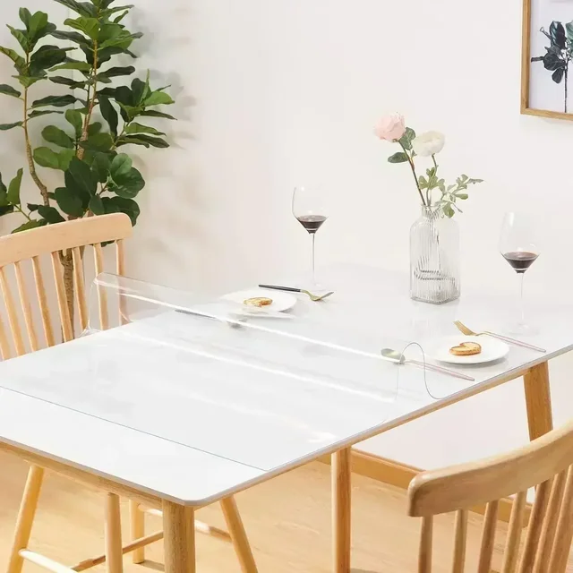 Nappe transparente imperméable en PVC, protection de Table en verre souple, pour salon, Table à manger, Table basse, décoration de la maison 4
