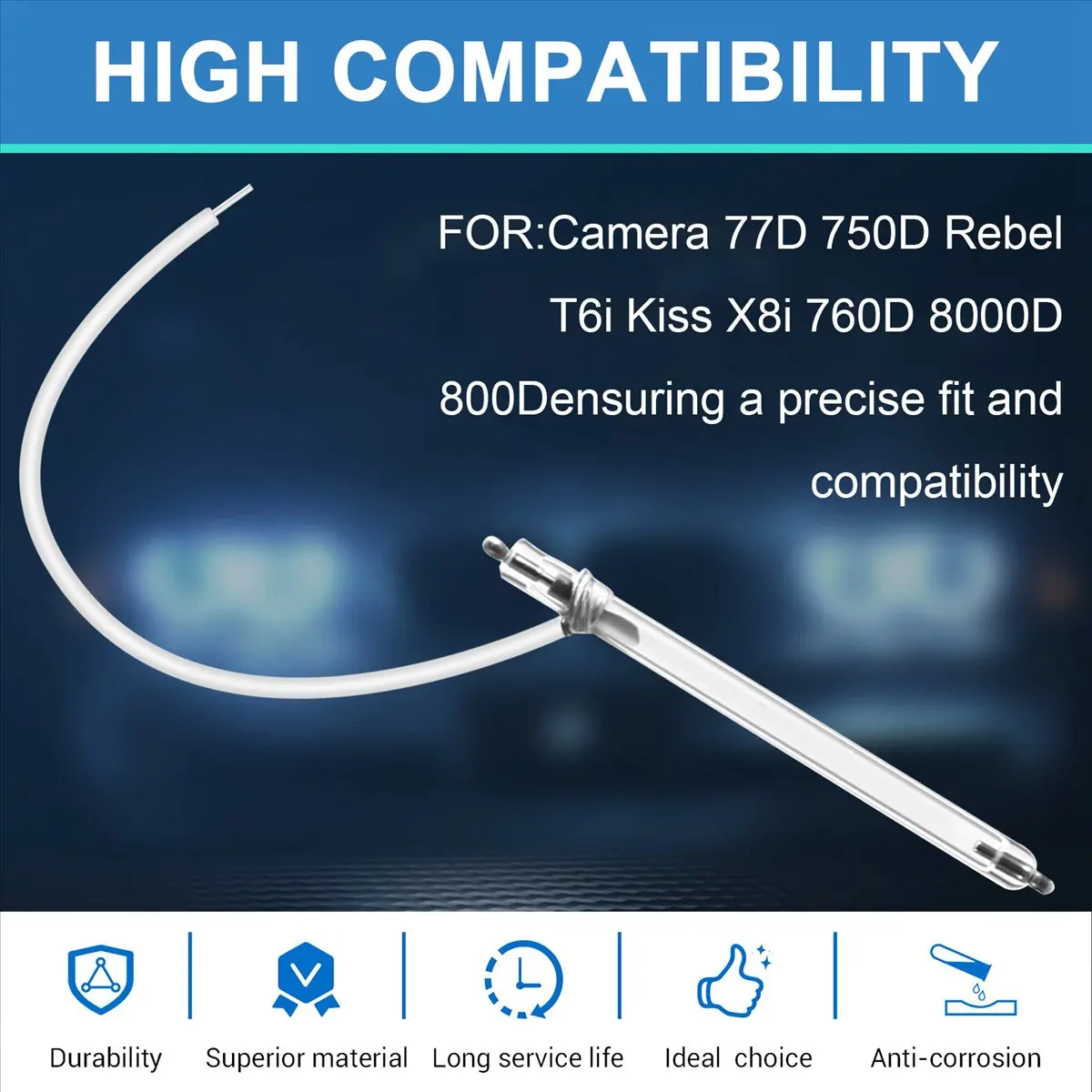 캐논 77D 750D Rebel T6i Kiss X8i 760D 8000D 800D 크세논 튜브 교체용 M05K 플래시 램프