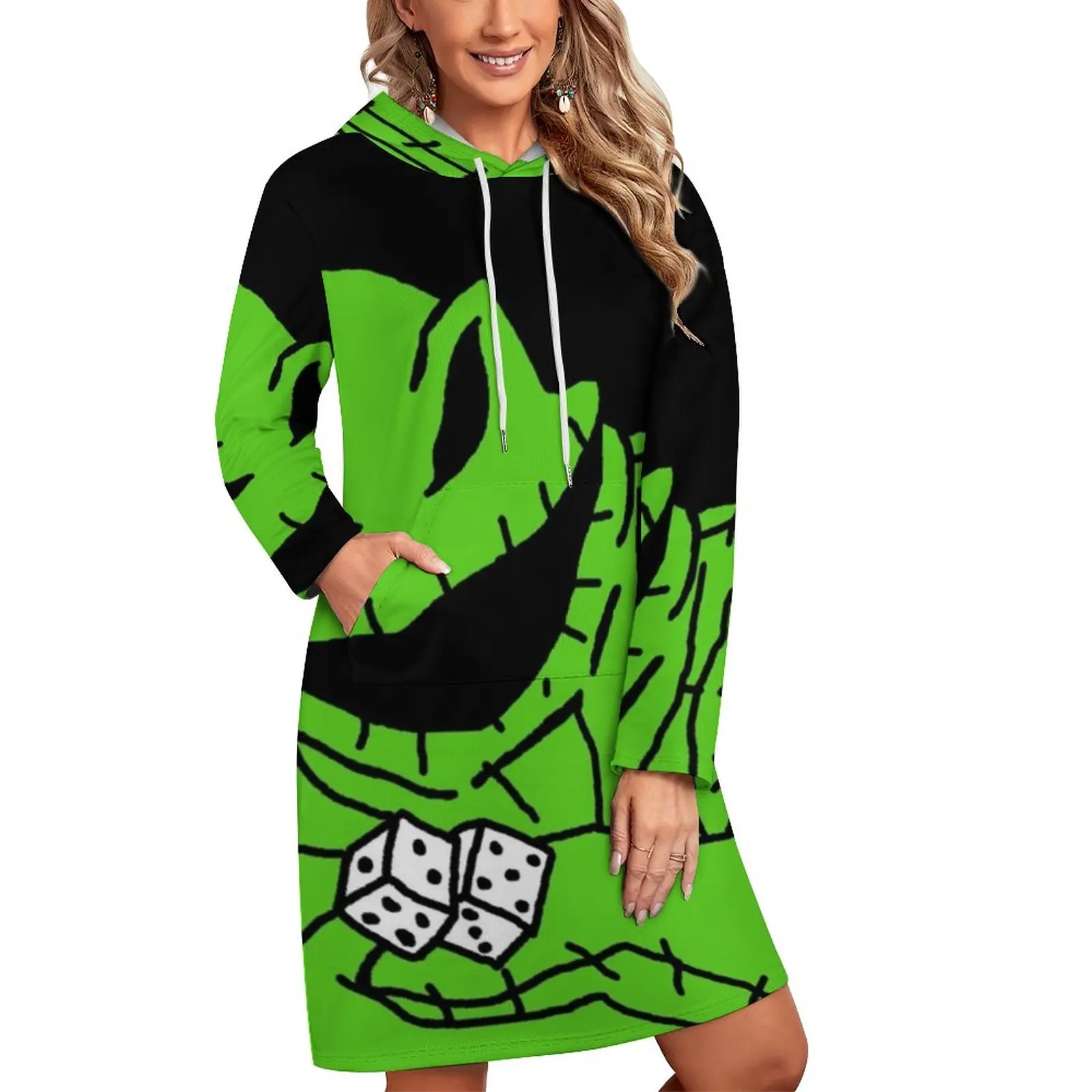 The Oogie Boogie Man Hoodie Sweatshirt Women Drawstring Printed