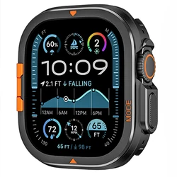 Premium Alloy Protective Case for Apple Watch - Durable PC Bumper Frame Accessory (Black)
