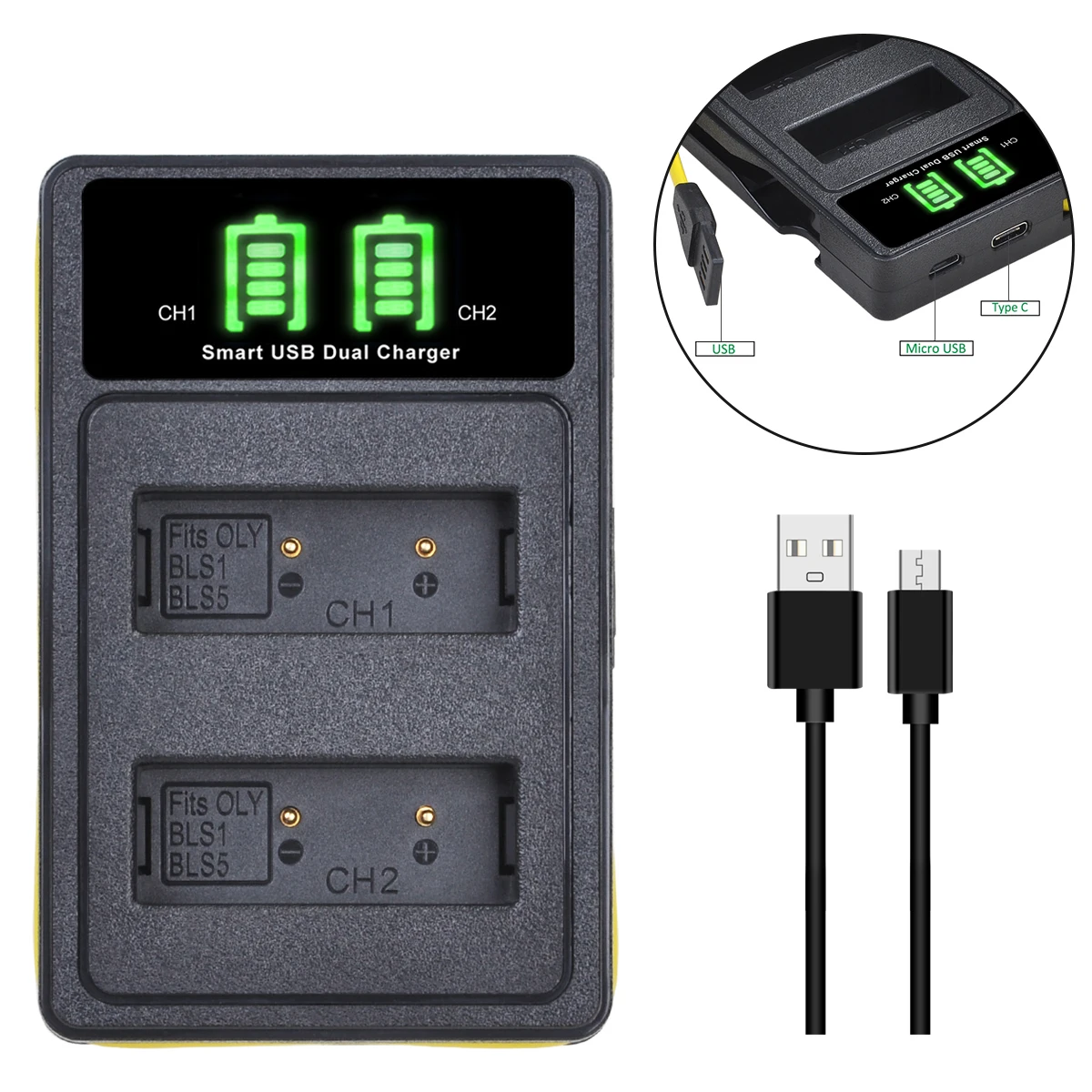 Batmax 2 Baterías Bls-5 Bls-50 Ps-bls5 De 2000 Mah Y Led Dua | Meses Batmax 2 Baterías Bls-5 Bls-50 Ps-bls5 De 2000 Mah Y Led Dua | Meses