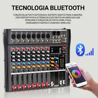 VEDO 8 Channel Professional Audio Mixer Portable Sound Mixing Console USB Interface Digital MP3 Computer Input Audio Recording 3