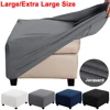 Jacquard Square Ottoman Cover Stretch Spandex Footstool Sofa Covers All-inclusive Footrest Chair Slipcover for Living Room Decor 1