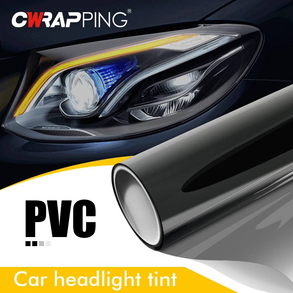Car Sticker Headlight Tint Selfadhesive PVC Car Light Film Smoke Fog