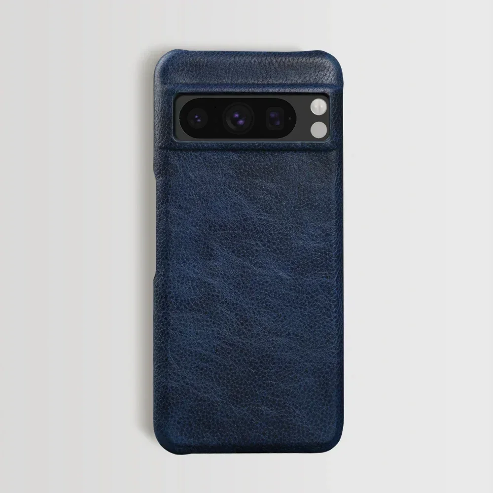 Premium Cowhide Leather Phone Cover - Durable Back Shell Protection