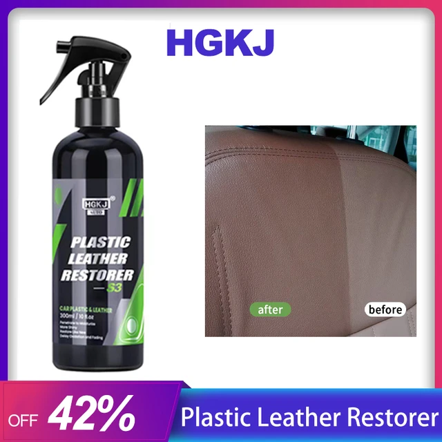 Plastic Leather Restorer & Hydrophobic Trim Coating, Plastic Leather  Restorer for Cars, Hgkj Plastic Leather Restorer S3 Exterior Interior  Restore