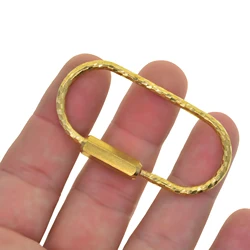 Elegant Brass Oval Hemisphere Heart Drop Carabiner Keychain Gift - 23 Stylish Options (J)