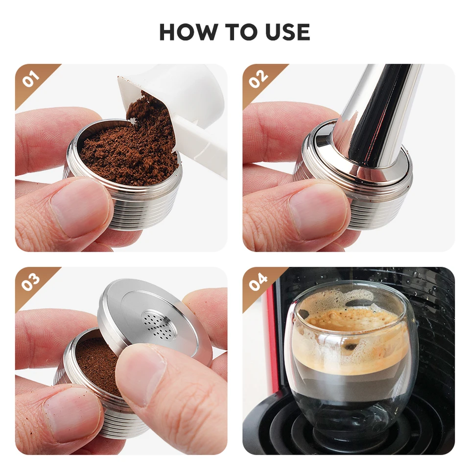 Stainless Steel Refillable Coffee Capsule Pod Reusable