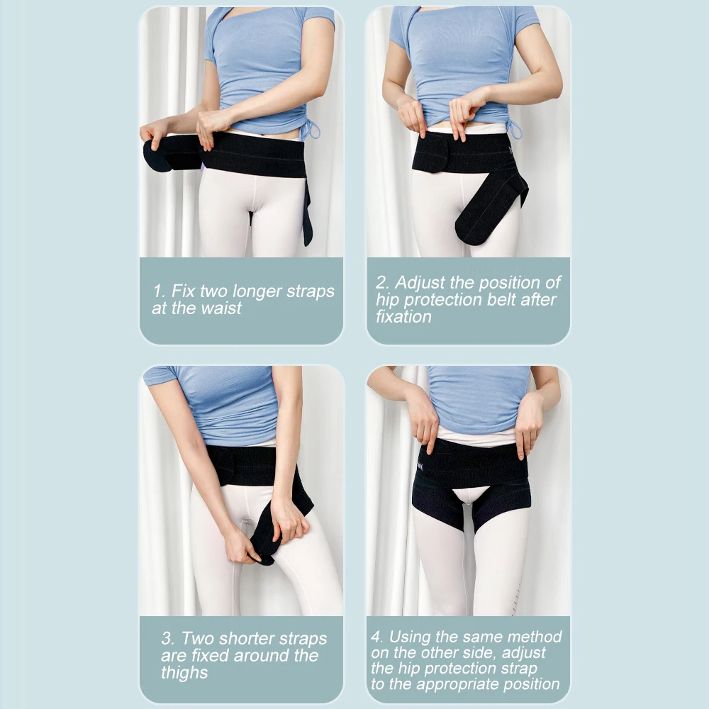 Hip Brace Sciatica Pain Relief Ease Thigh Groin Injury Compression Upper Leg Muscle Support Stabilizer Wrap