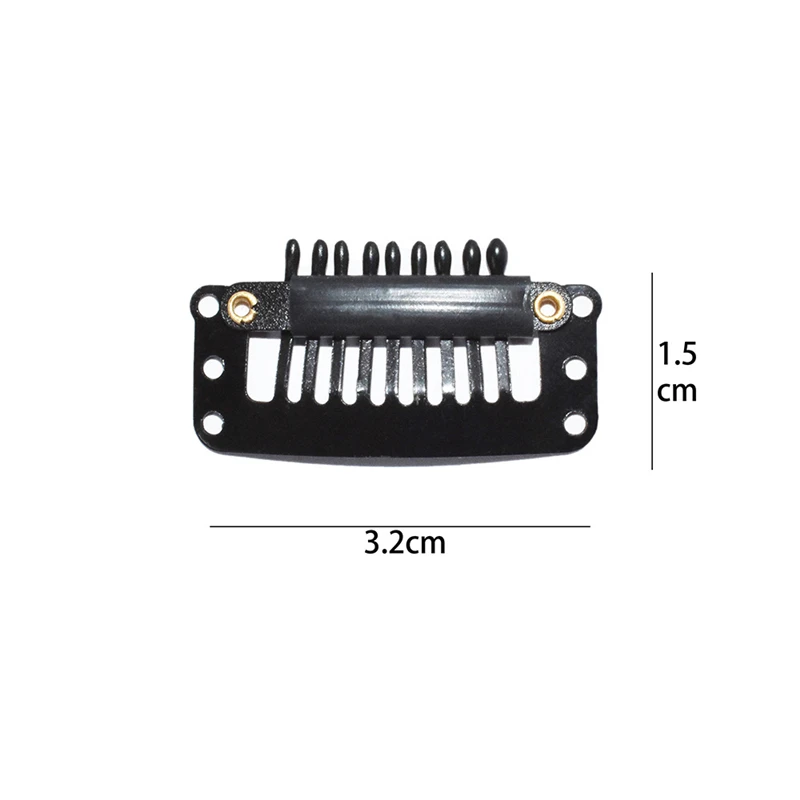 Wig Clips Hair Extension Clips 10pcs 32mm 9-teeth for Hair Extensions