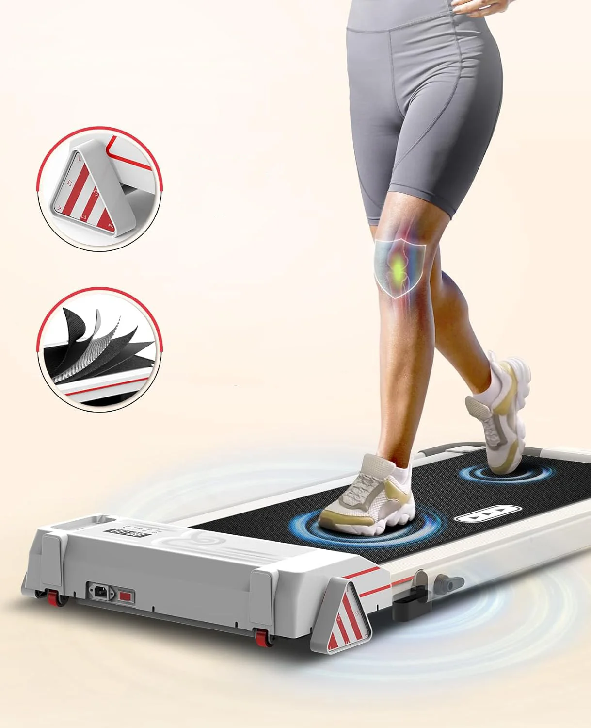 Under Desk Treadmill Machine Running Foldable Fitness Manual Electric Walking Pad Treadmills for Home Incline Treadmill