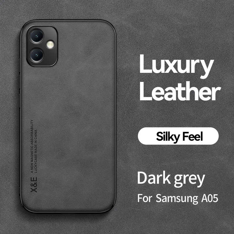 

Чехол для Samsung Galaxy A05 2023, магнитный держатель, подставка, кожаные чехлы для телефонов Samsung A05, A 05, задняя Противоударная крышка