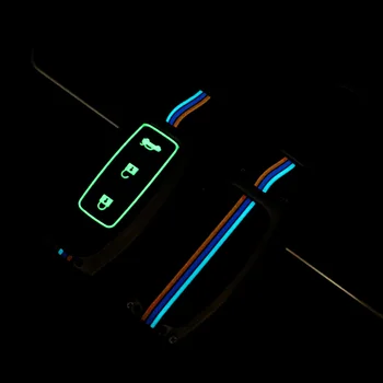 Astuccio portachiavi in Gel di Silicone luminoso lega di zinco per Nissan Qashqai J10 J11 x-trail T31 T32 tira Tiida Pathfinder Murano Note Juke - Astuccio portachiavi in Gel di Silicone luminoso lega di zinco per Nissan Qashqai J10 J11