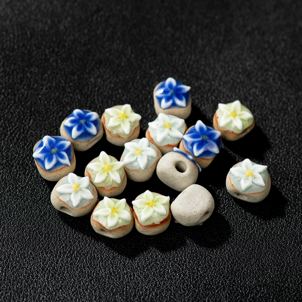 Handmade Ton Kleine Blume Perlen Porzellan DIY Schmuck Machen Zubehör Z040 Perlen Für Schmuck Machen – Detail 6