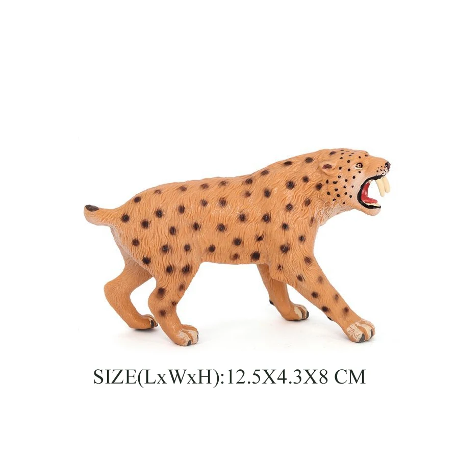 Realistisches prähistorisches Tier Smilodon Mammuthus Lisowicia Wolliges Nashorn Mammut Figur Savage Modell Figur Lernspielzeug – Detail 28