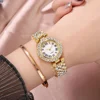 MAYZHISU Women Watches Fashion Women Quartz Wristwatch Small Round Dial Alloy Strap Waterproof Diamond Bracelet Clock for Ladies 4
