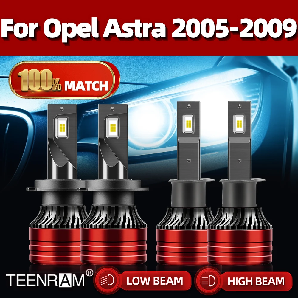 

240W Canbus LED Headlight 40000LM H1 H7 Car Light 6000K White Auto Headlamps 12V For Opel Astra 2005 2006 2007 2008 2009
