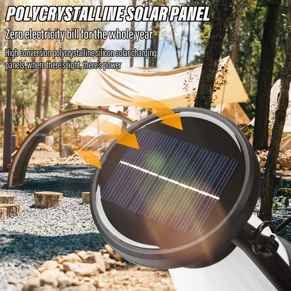 Solar Multifunctional Camping Light 3 Lighting Modes Infinitely Dimmable Polycrystalline Solar Panel Outdoor Use camping light portable lanterns camping lamp camping lantern