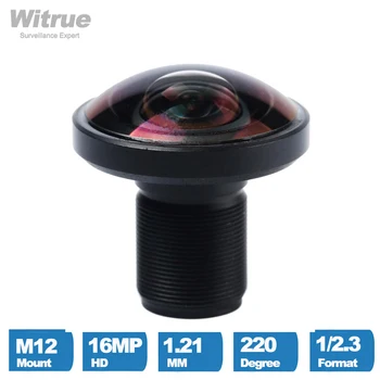 HD 어안 렌즈, 고프로 히어로 4, 3, 샤오미 Yi 4K SJCAM 360VR 용, 1.21mm, 220 도, 16 메가픽셀, 1/2.3 인치, M12 마운트, 650nm 필터