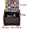 The Office Fun Dwight Jim Pam Figure Print Wooden Music Box Music Theme Musical Box Birthday Gift For Friends 4