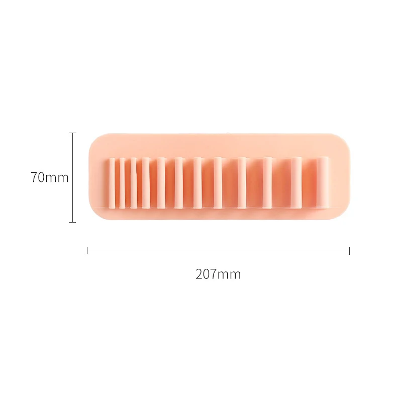 Silicone Wall Mount Makeup Brush Holder Storage Stand Hanger Case Organizer Thin Paint Brush Drying Art Rack Suction Cup 6