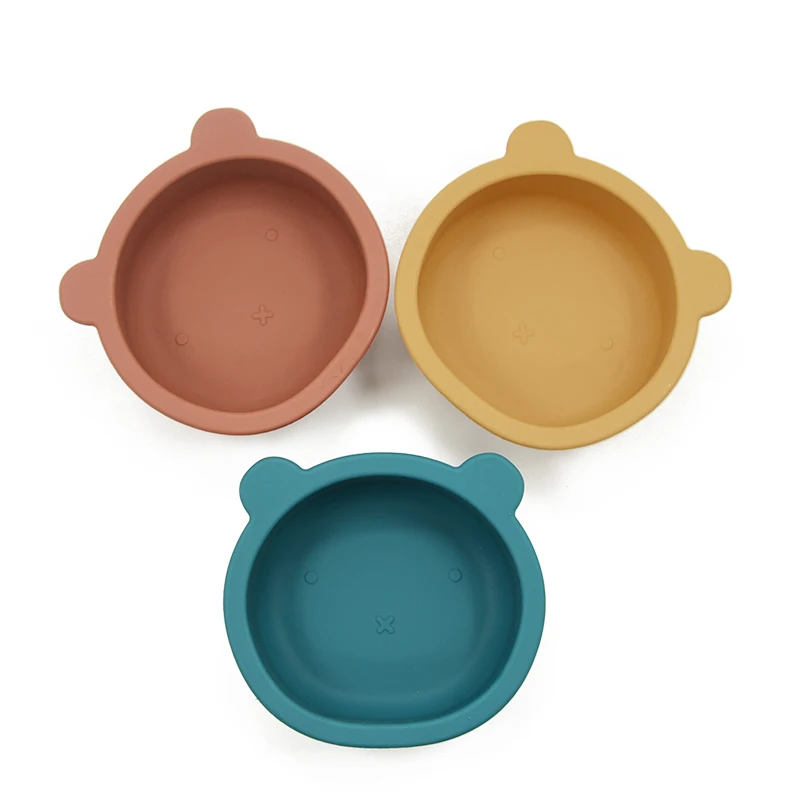 New Colors Feeding Set Food Grade Silicone Bibs Baby Plate Non-silp Suction Bowl Kids Tableware Waterproof Bib BPA Free Spoon