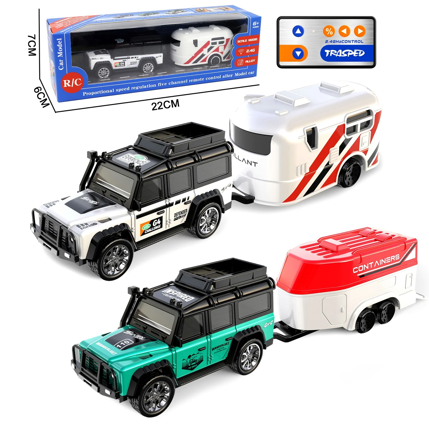 2.4G RC Car 1/64 Alloy Mini Remote Control Off-Road Car Model with Light Simulation Car Model Remote Control Toy Gift 2