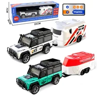 2.4G RC Car 1/64 Alloy Mini Remote Control Off-Road Car Model with Light Simulation Car Model Remote Control Toy Gift 2