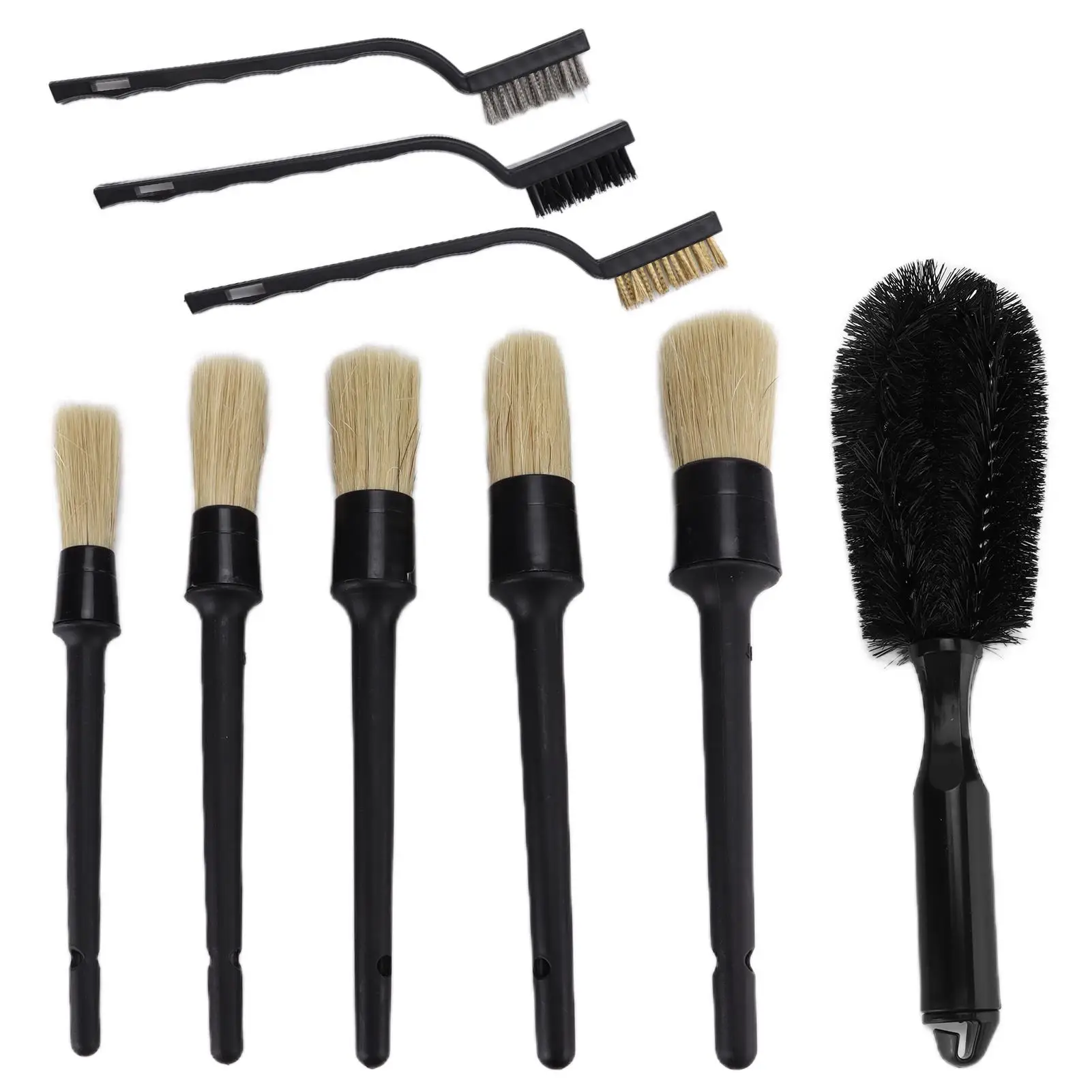 Detailing Brushes Kit Car Wheel Cleaner Wet Dry Use for auto Wheels Dashboard
