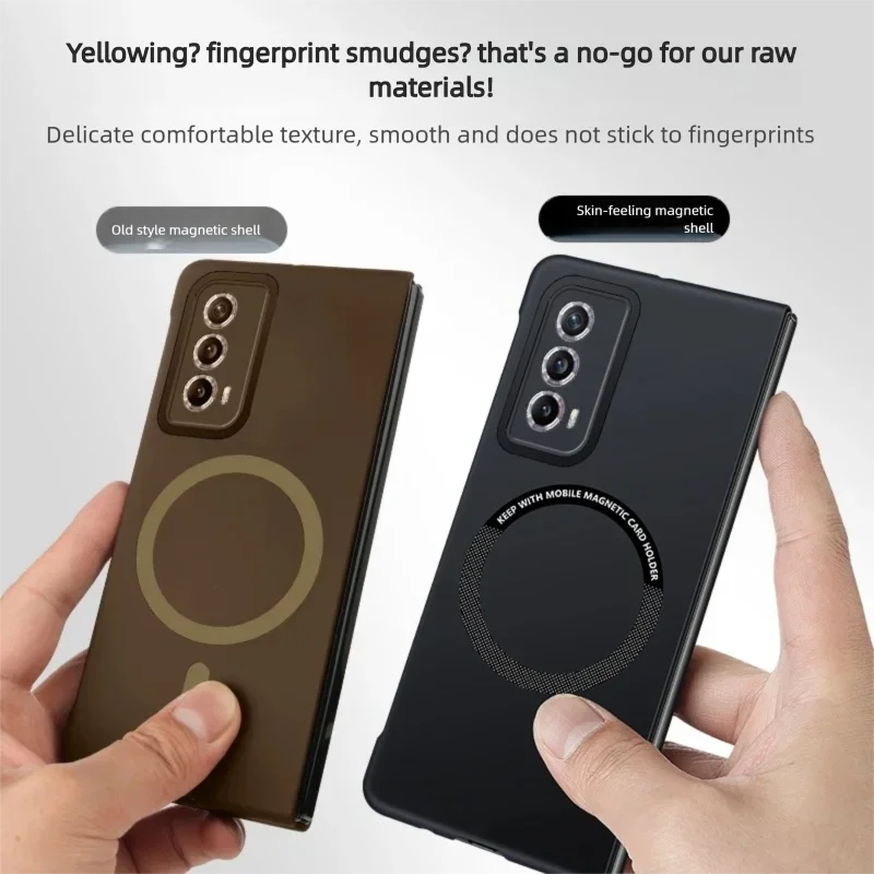 Magnetic Matte Shockproof Non-Slip Phone Case with Heat Dissipation Armor