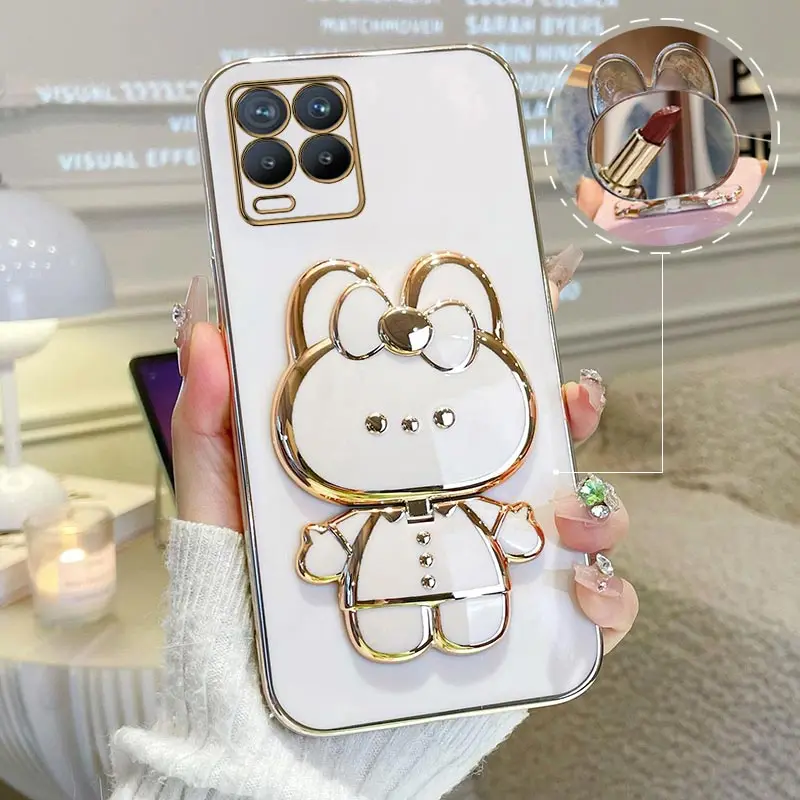 Sleek Mirror Plating Phone Holder Case with Stand Feature