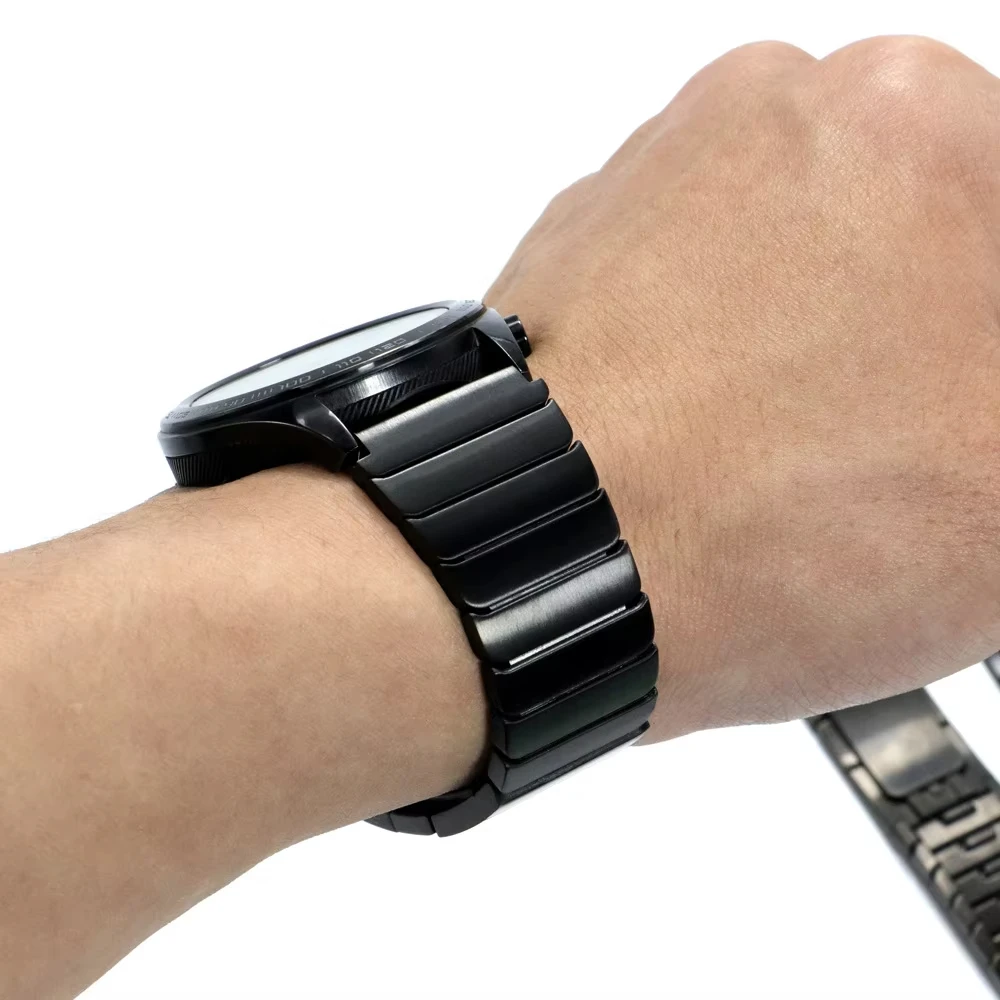 Luxury Stainless Steel Strap - Premium Metal Bracelet Wristband, 22mm