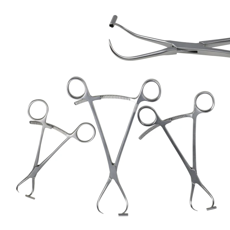 Orthopedic Pointed Reduction Forceps with Guide Hole Bone Reduction Forceps Veterinary Orthopedic Instrument Stainless Steel