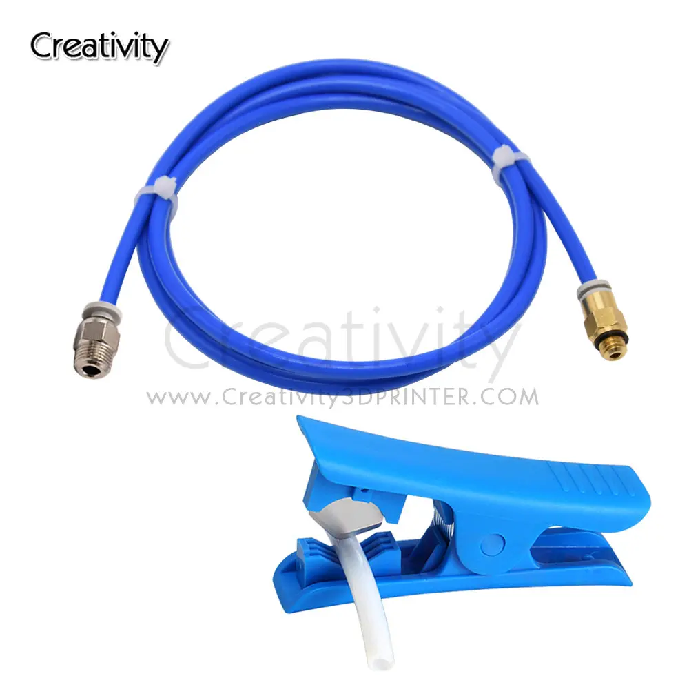 Pneumatic Quick Connector with Mini Portable Pipe Cutter For 1.75mm Filament PC4-01 PTFE Tube 1 or 2 Meter 3D Printer Parts