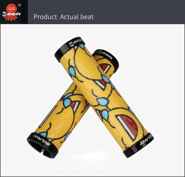 Manopole Bici MTB In Silicone Con Doppia Chiusura - Antiscivolo E Ammortizzate Per Mountain Bike E BMX | 22mm