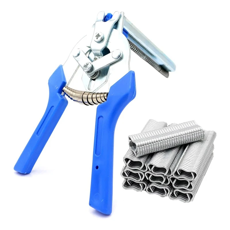 

HOT SALE Type M Hog Nail Ring Pliers Kit With 2400Pcs M Clips For Fence Fastening, Upholstery Installation, Animal Cages